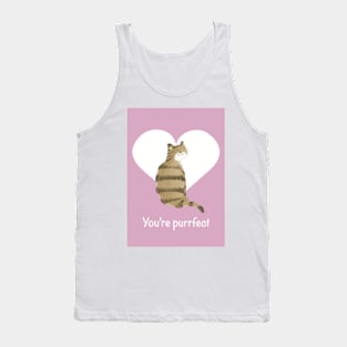 You’re purrfect cat and heart Tank Top